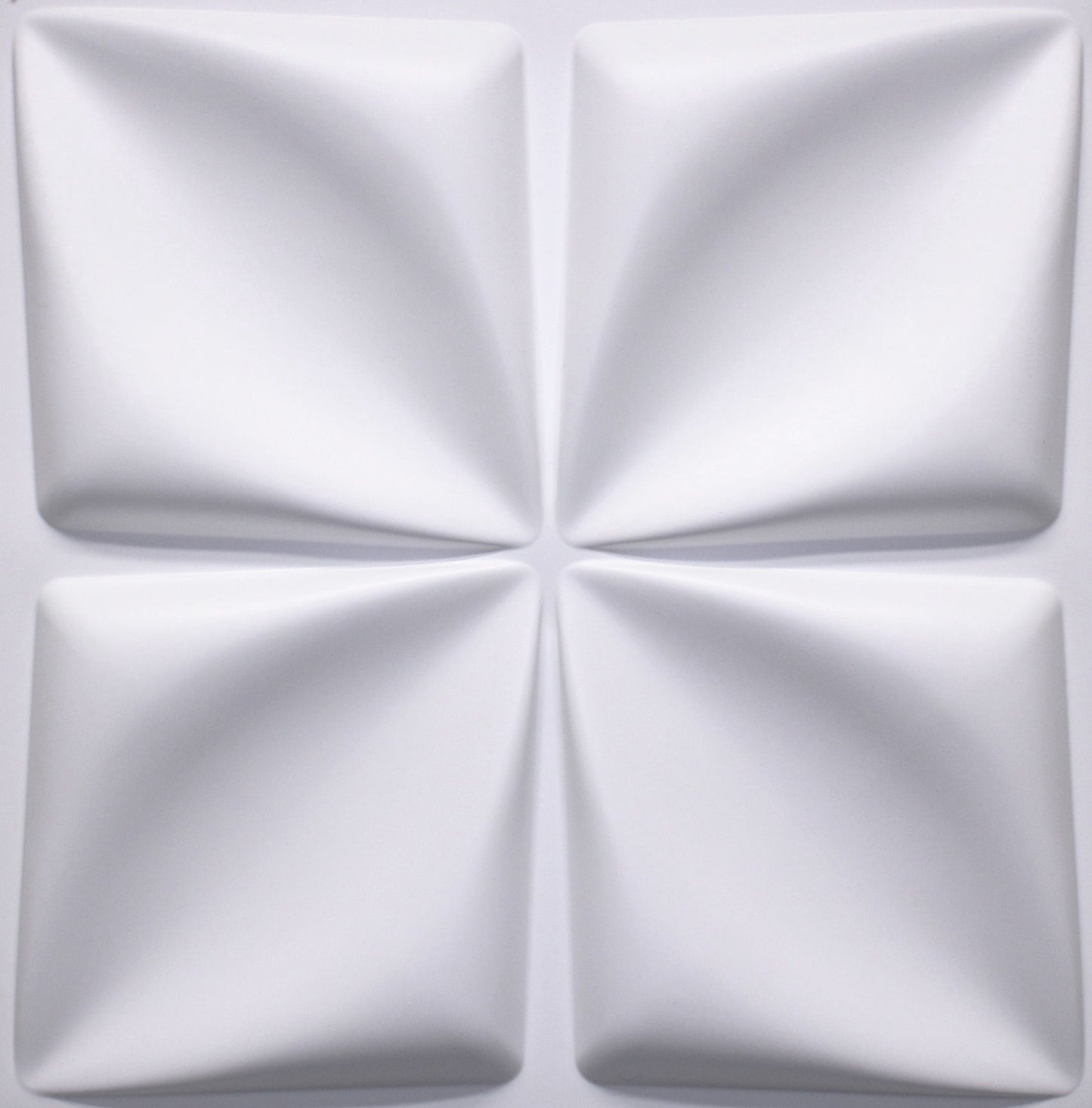 3D Wall Panels - Modern Diamond Paintable White PVC Wall Paneling for Interior Wall Decor, 19.7 in x 19.7 in, Covers 2.7 sq. ft. - Single