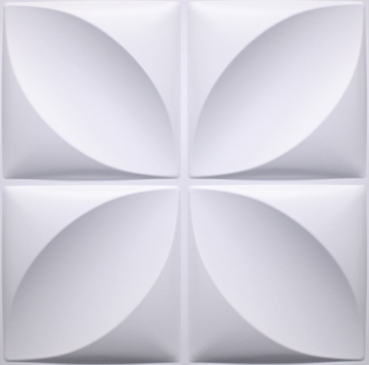 3D Wall Panels - Modern Wainscot Paintable White PVC Wall Paneling for Interior Wall Decor, 19.7 in x 19.7 in, Covers 2.7 sq. ft. - Single