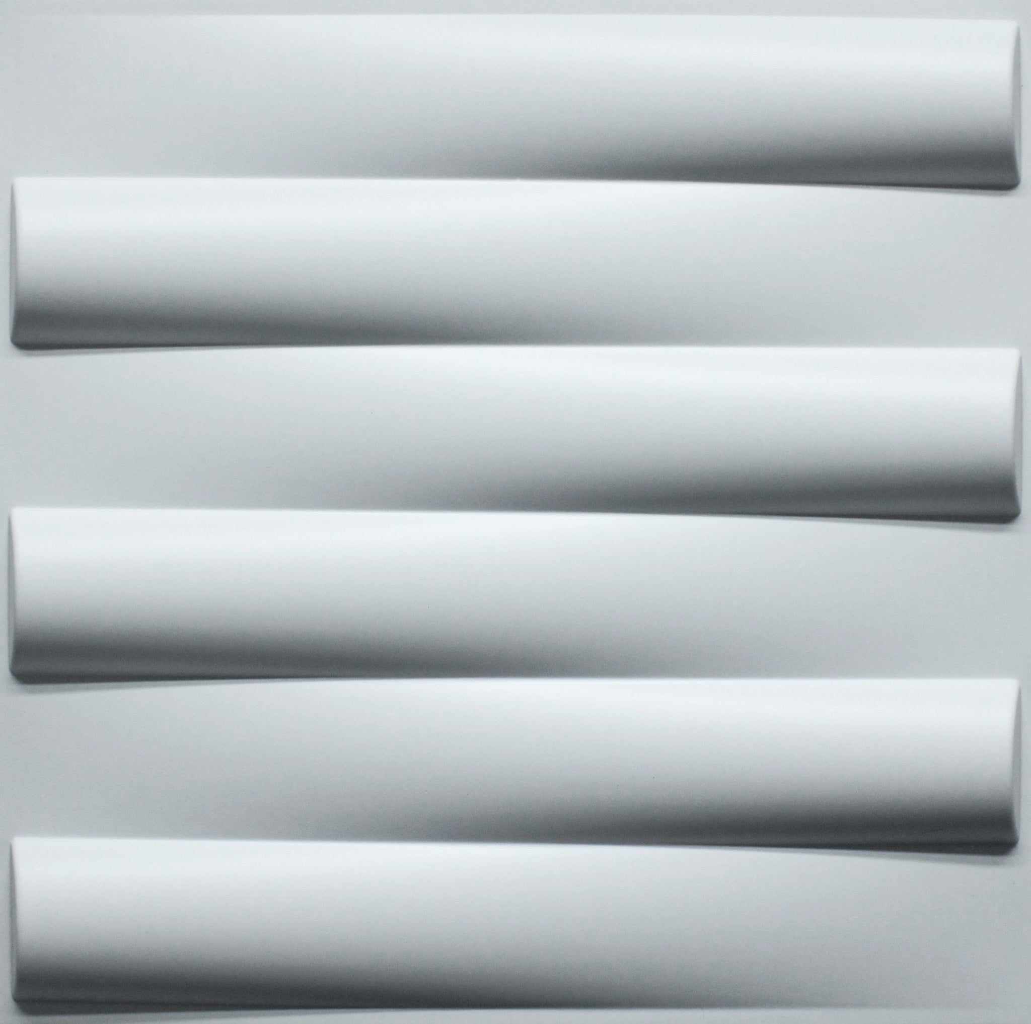 3D Wall Panels - Modern Stripes Paintable White PVC Wall Paneling for Interior Wall Decor, 19.7 in x 19.7 in, Covers 2.7 sq. ft. - Single