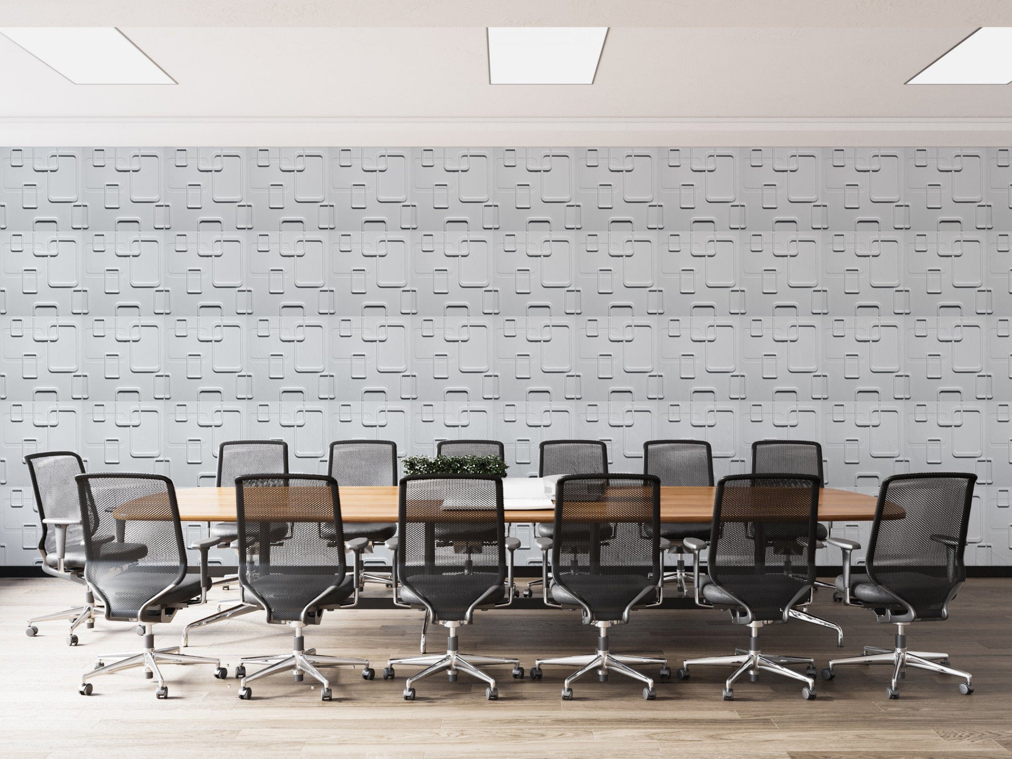 3D Wall Panels - Geometric Shapes Paintable White PVC Wall Paneling for Interior Wall Decor, 19.7 in x 19.7 in, Covers 2.7 sq. ft. - Single