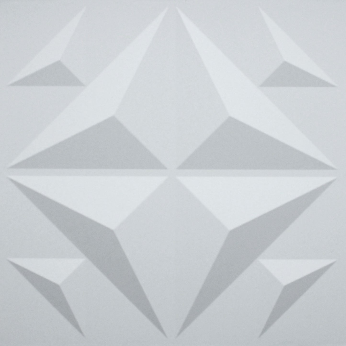 3D Wall Panels - Industrial Abstract Paintable White PVC Wall Paneling for Interior Wall Decor, 19.7 in x 19.7 in, Covers 2.7 sq. ft. - Single