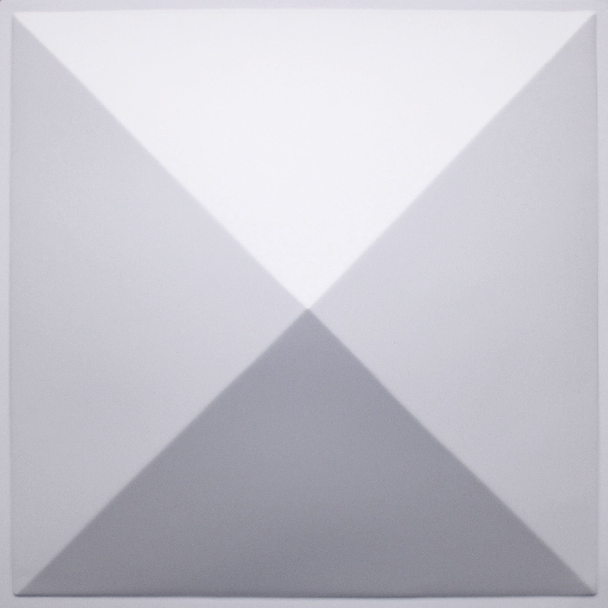 3D Wall Panels - Modern Diamond Paintable White PVC Wall Paneling for Interior Wall Decor, 19.7 in x 19.7 in, Covers 2.7 sq. ft. - Single