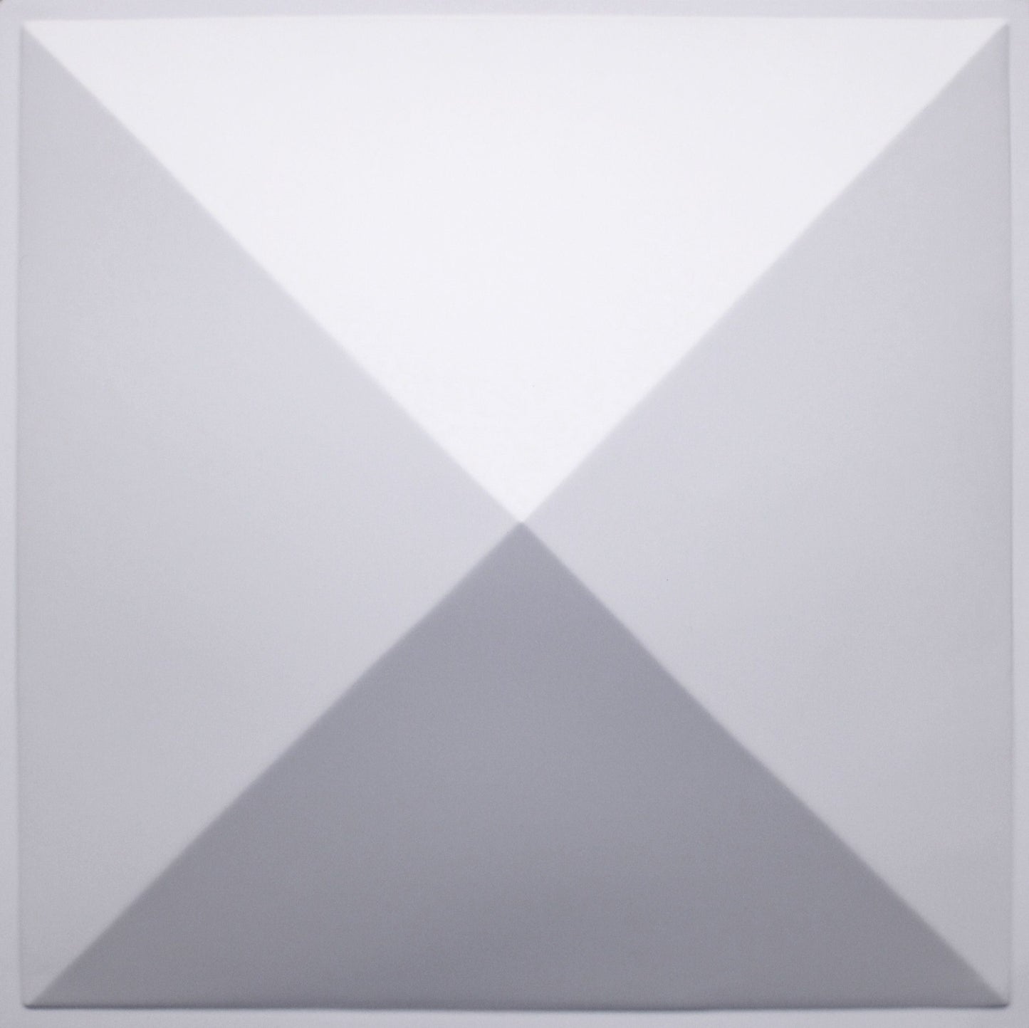 3D Wall Panels - Modern Diamond Paintable White PVC Wall Paneling for Interior Wall Decor, 19.7 in x 19.7 in, Covers 2.7 sq. ft. - Single