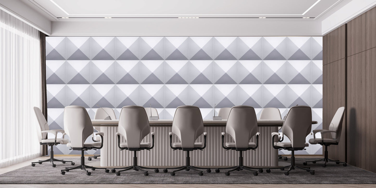 3D Wall Panels - Modern Diamond Paintable White PVC Wall Paneling for Interior Wall Decor, 19.7 in x 19.7 in, Covers 2.7 sq. ft. - Single