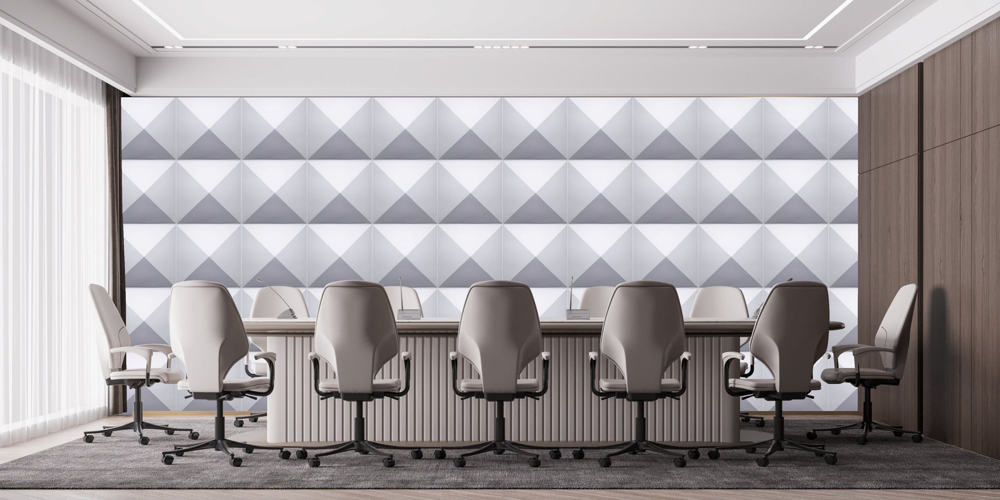 3D Wall Panels - Modern Diamond Paintable White PVC Wall Paneling for Interior Wall Decor, 19.7 in x 19.7 in, Covers 2.7 sq. ft. - Single