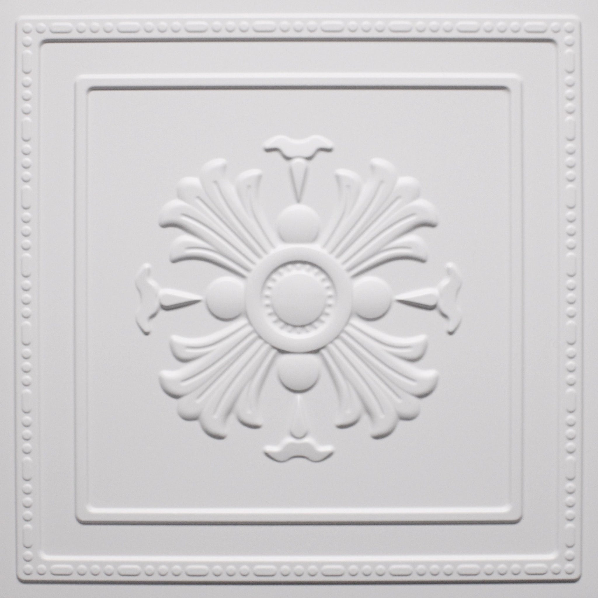 3D Wall Panels - Modern Floral Paintable White PVC Wall Paneling for Interior Wall Decor, 19.7 in x 19.7 in, Covers 2.7 sq. ft. - Single