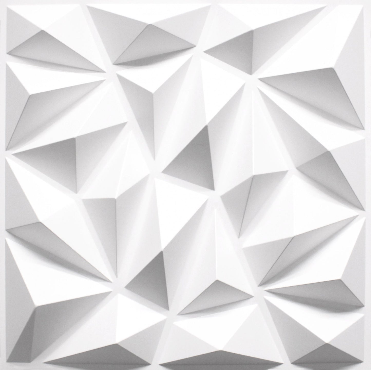 Geometric Diamond Paintable White PVC Wall Paneling for Interior Wall Decor