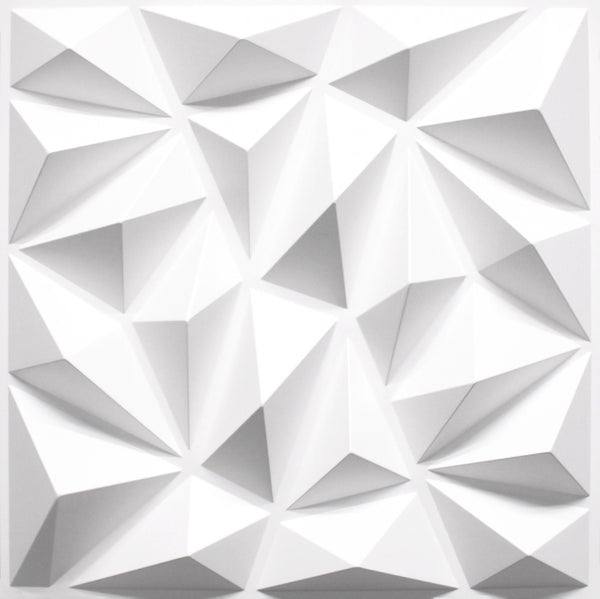 Geometric Diamond Paintable White PVC Wall Paneling for Interior Wall Decor