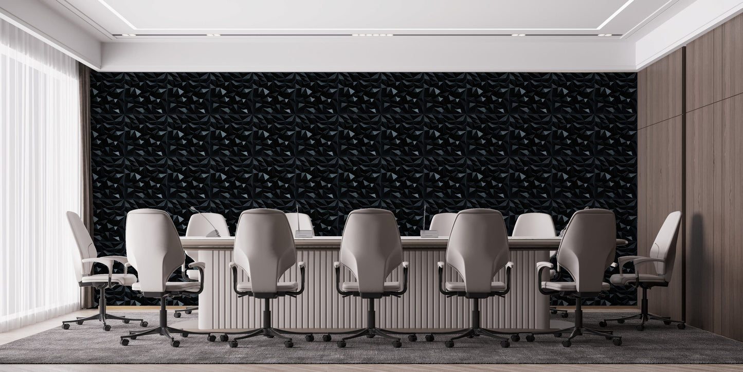 3D Wall Panels - Geometric Diamond Paintable Black PVC Wall Paneling for Interior Wall Decor, 19.7 in x 19.7 in, Covers 2.7 sq. ft. - Single