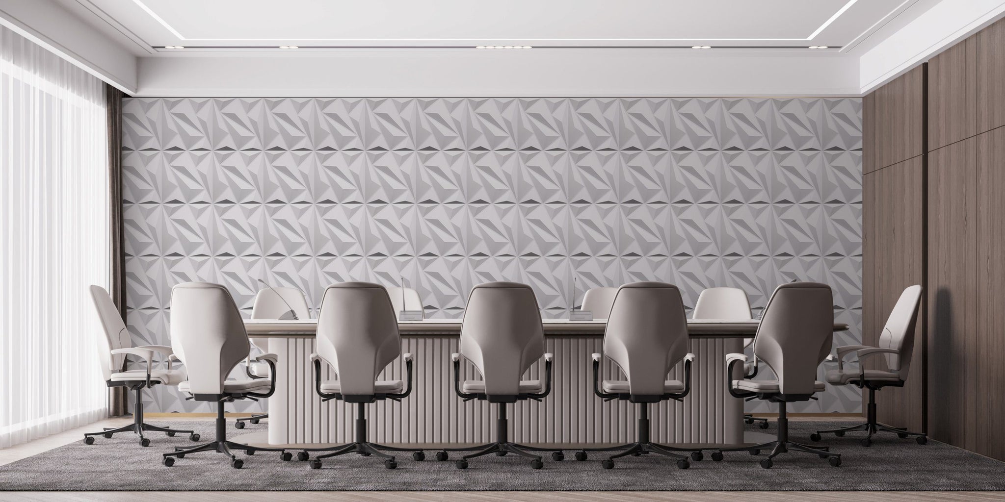 3D Wall Panels - Modern Diamond Paintable White PVC Wall Paneling for Interior Wall Decor, 19.7 in x 19.7 in, Covers 2.7 sq. ft. - Single