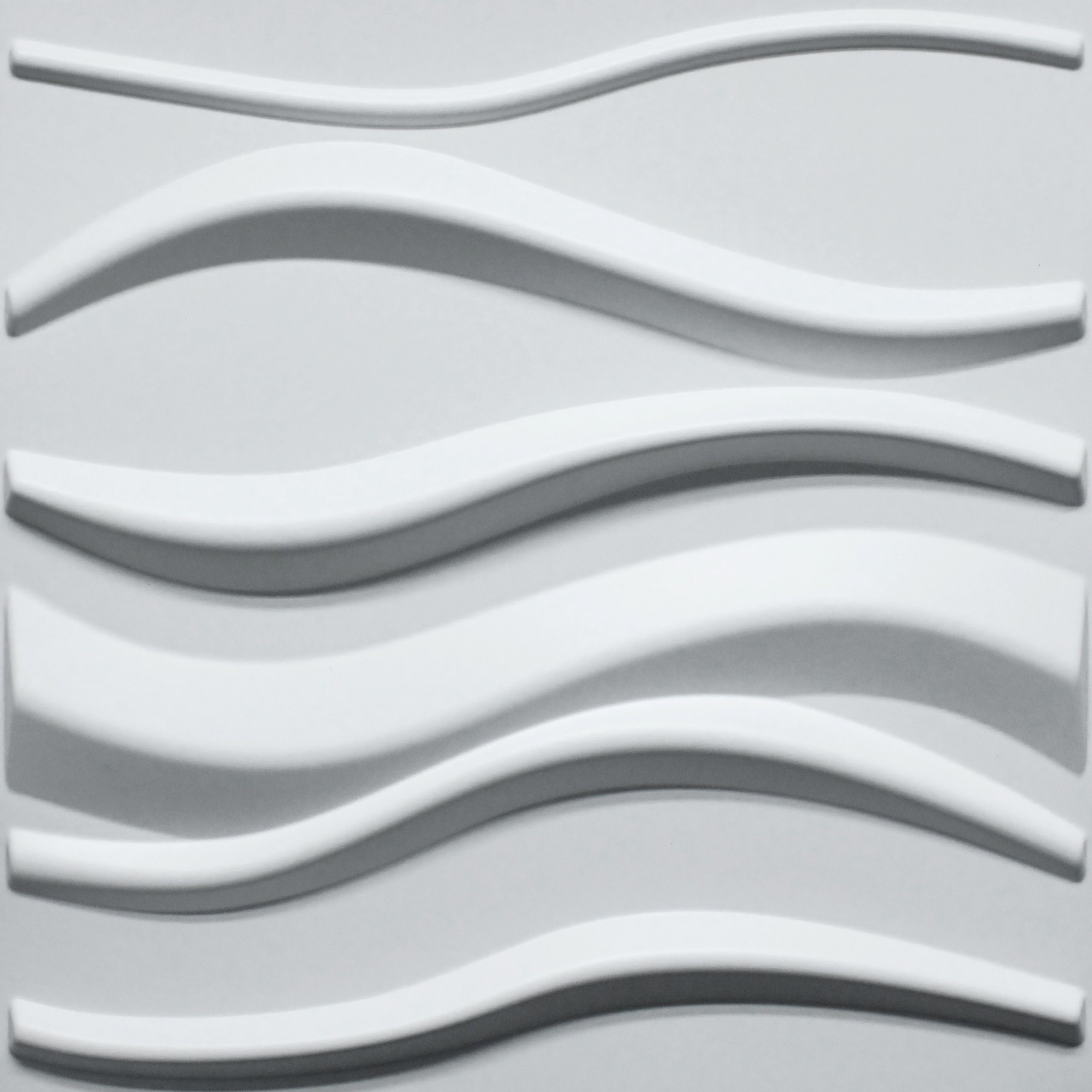 PVC 3D Wall Panel, 1.64 ft x 1.64 ft, Paintable, Glue-on, Splashproof,