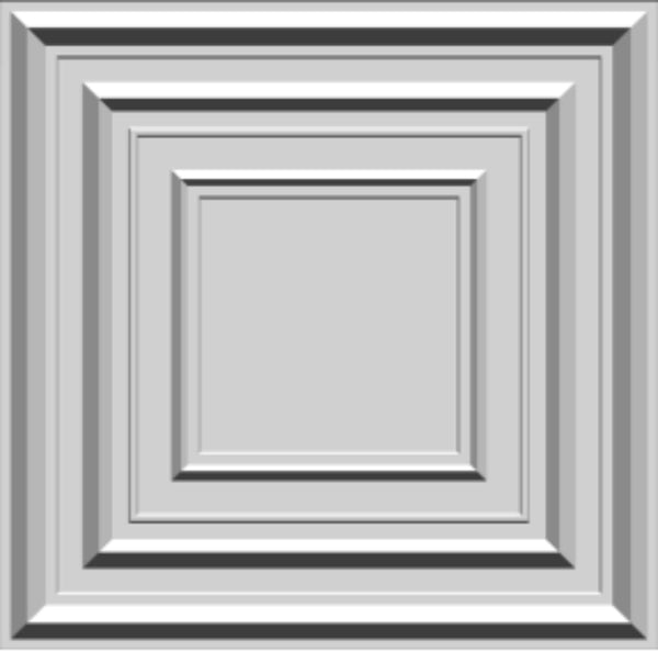 3D Wall Panels - Modern Square Paintable White PVC Wall Paneling for Interior Wall Decor, 19.7 in x 19.7 in, Covers 2.7 sq. ft. - Single