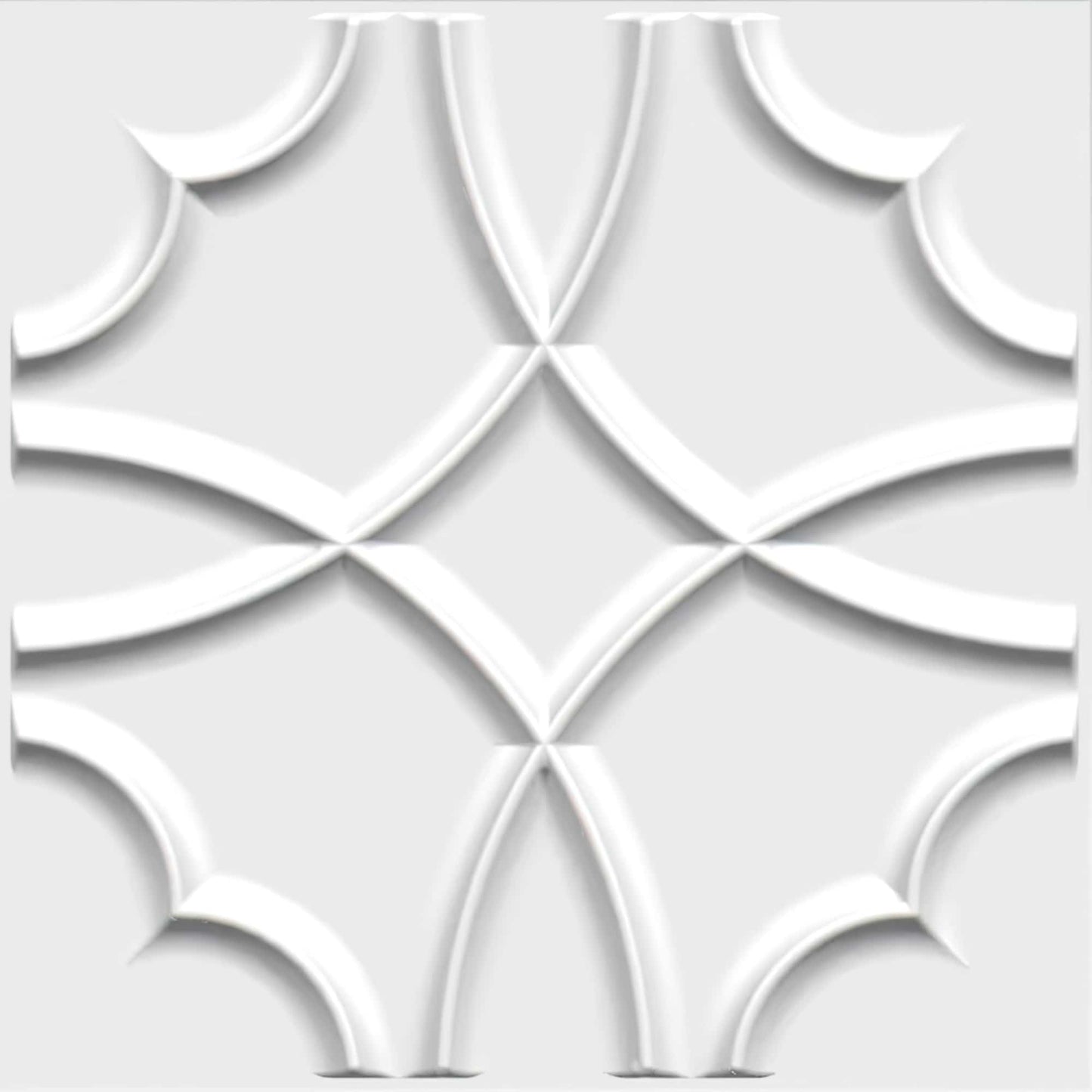 3D Wall Panels - Traditional Shapes Paintable White PVC Wall Paneling for Interior Wall Decor, 19.7 in x 19.7 in, Covers 2.7 sq. ft. - Single