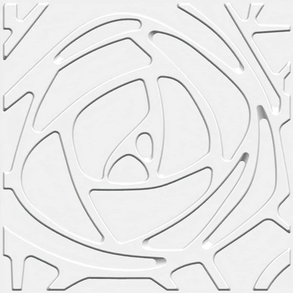 3D Wall Panels - Modern Brick Paintable White PVC Wall Paneling for Interior Wall Decor, 19.7 in x 19.7 in, Covers 2.7 sq. ft. - Single