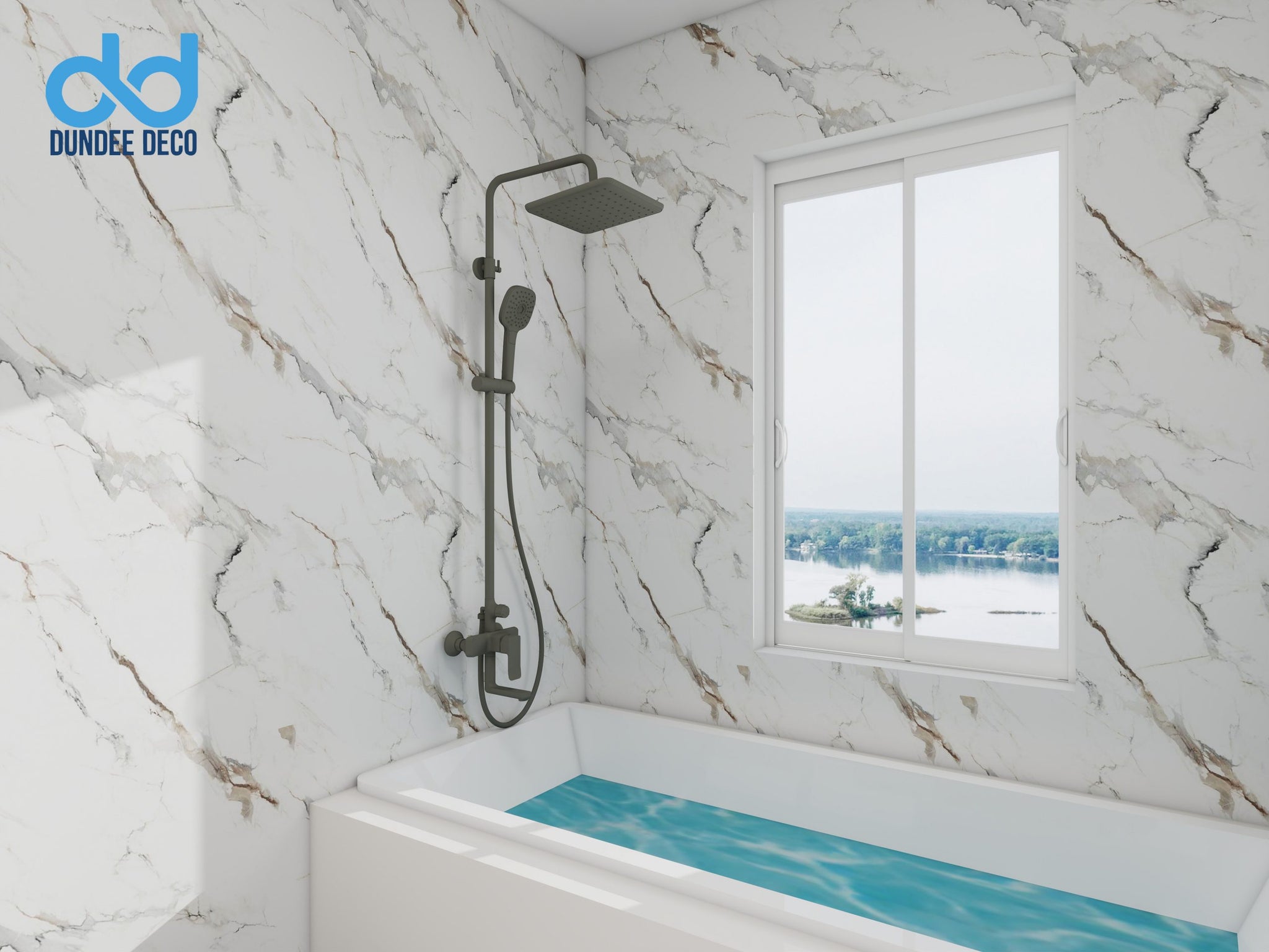 UV Marble panels Marble in White|Grey|Tan