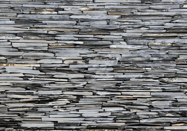 Stone Brick  Grey Wall Mural 142 in x 106 in