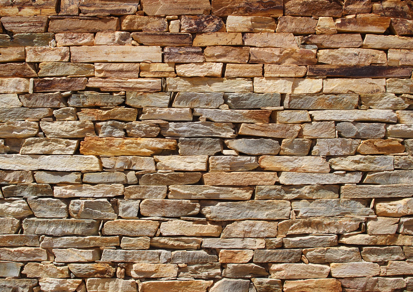 Stone Brick  Yellow Beige  Wall Mural 142 in x 106 in