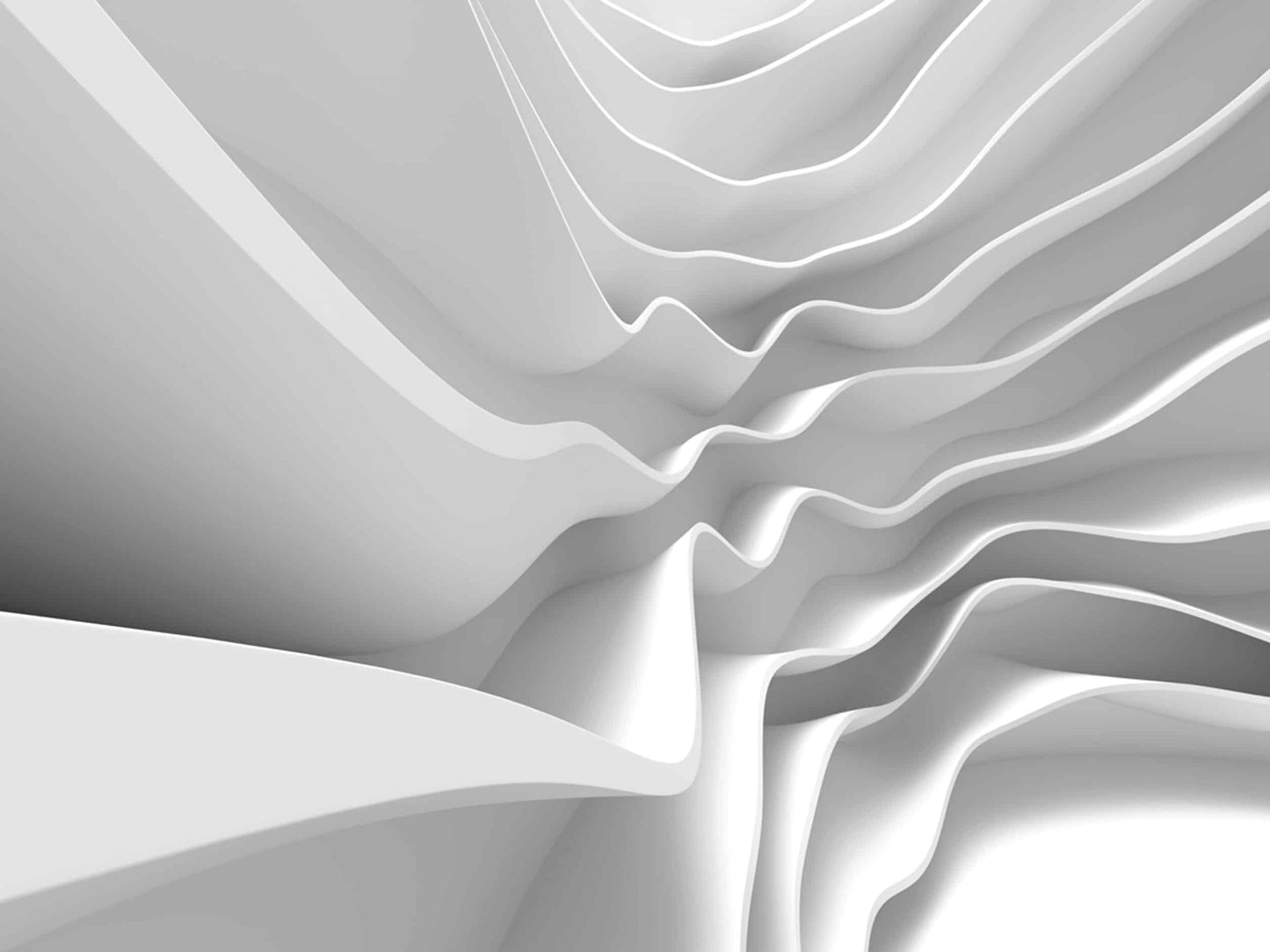 Wave, Architectural Design Off White Wall Mural 142 in x 106 in