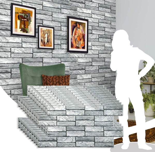 Faux bricks PVC wall panel 3d