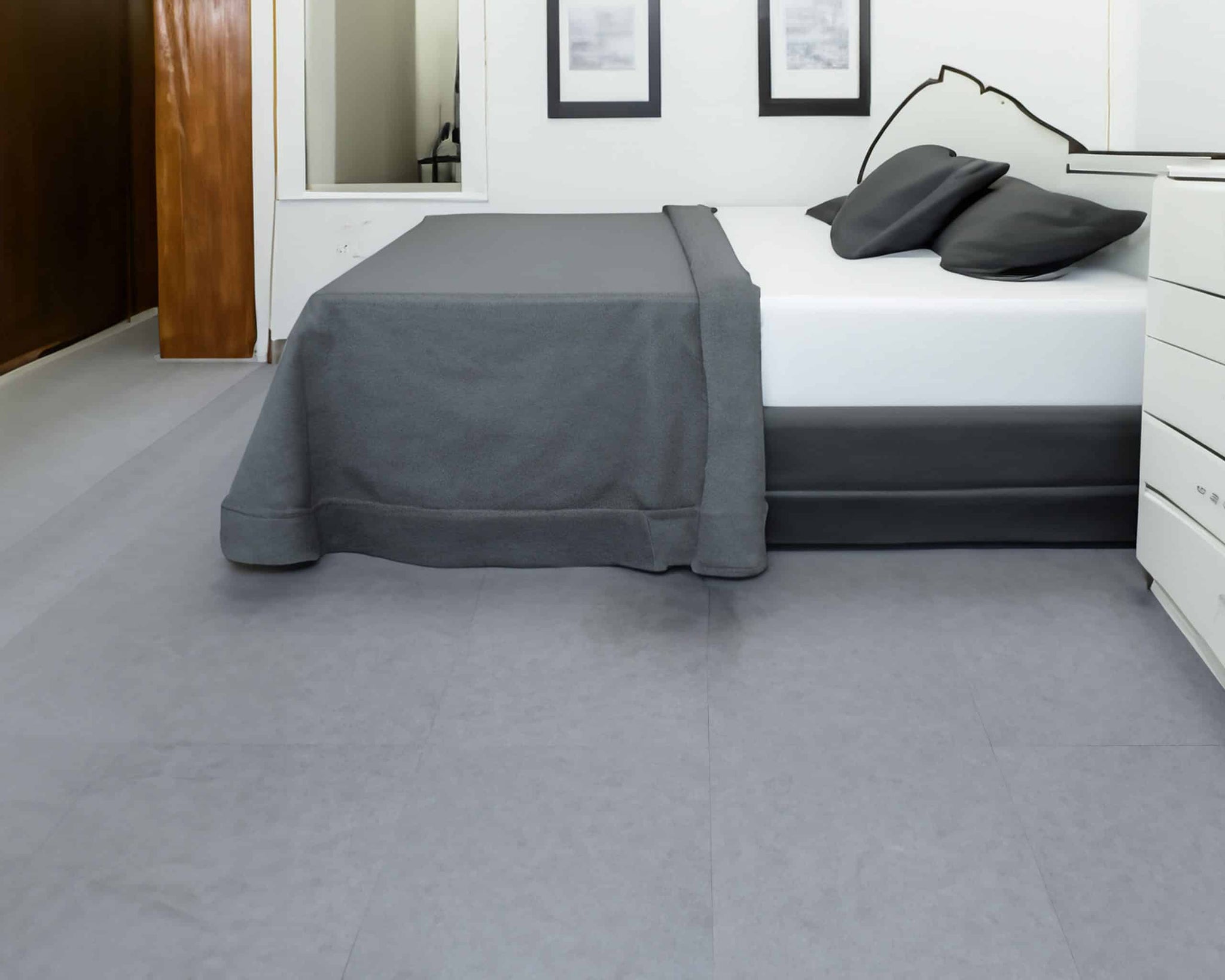 Luxury Vinyl Tile Flooring - DIY Floor Planks Peel and Stick Waterproof - Self Adhesive Floor Tiles - 24 in X 24 in, Ash Grey