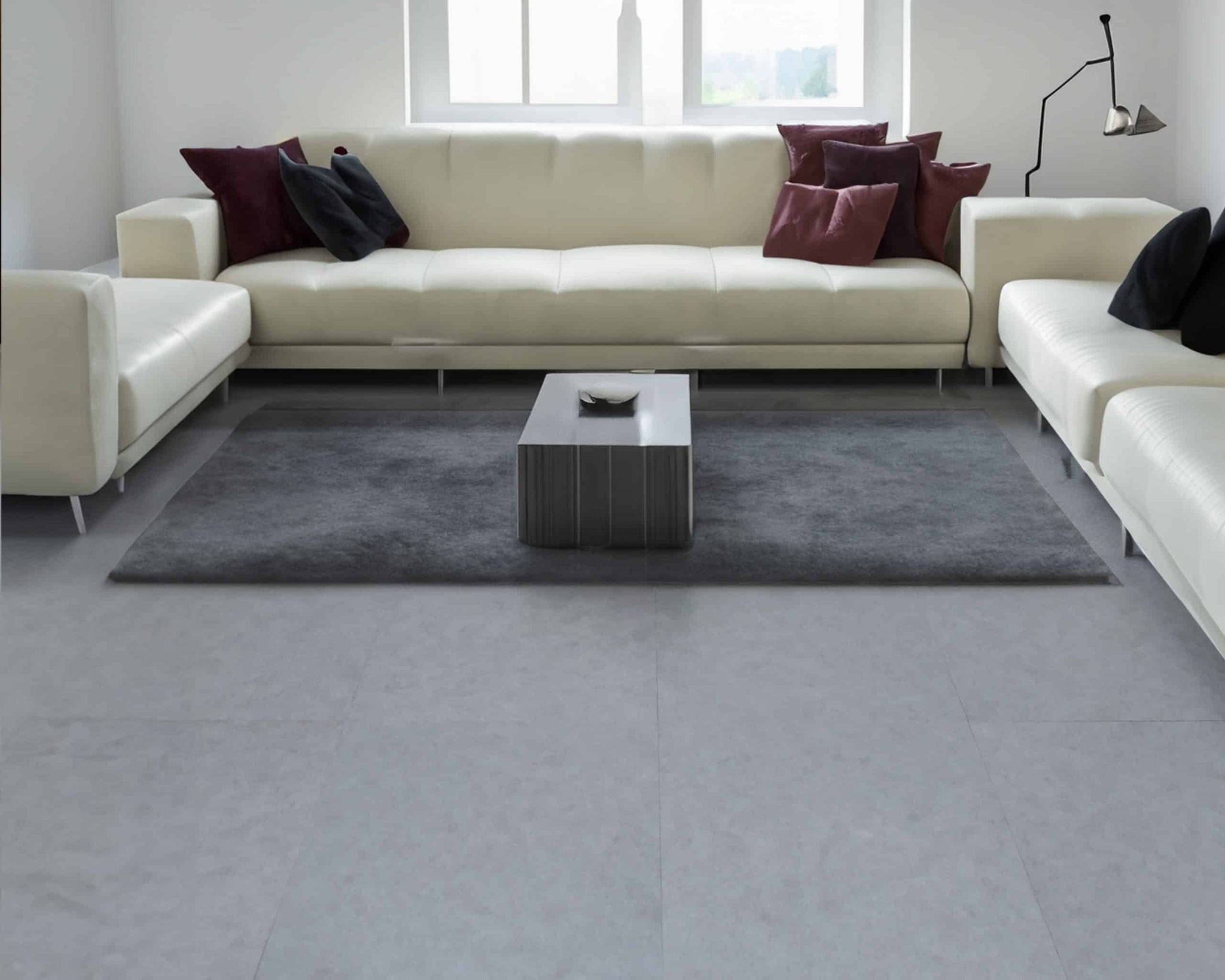 Luxury Vinyl Tile Flooring - DIY Floor Planks Peel and Stick Waterproof - Self Adhesive Floor Tiles - 24 in X 24 in, Ash Grey