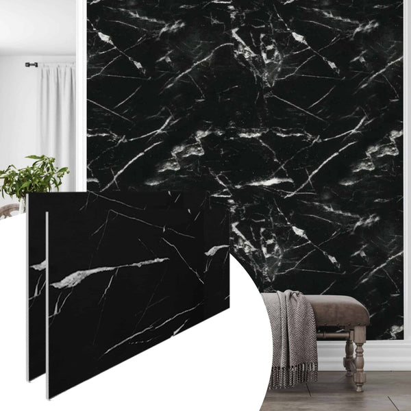 UV Marble panels Marble in Black|White