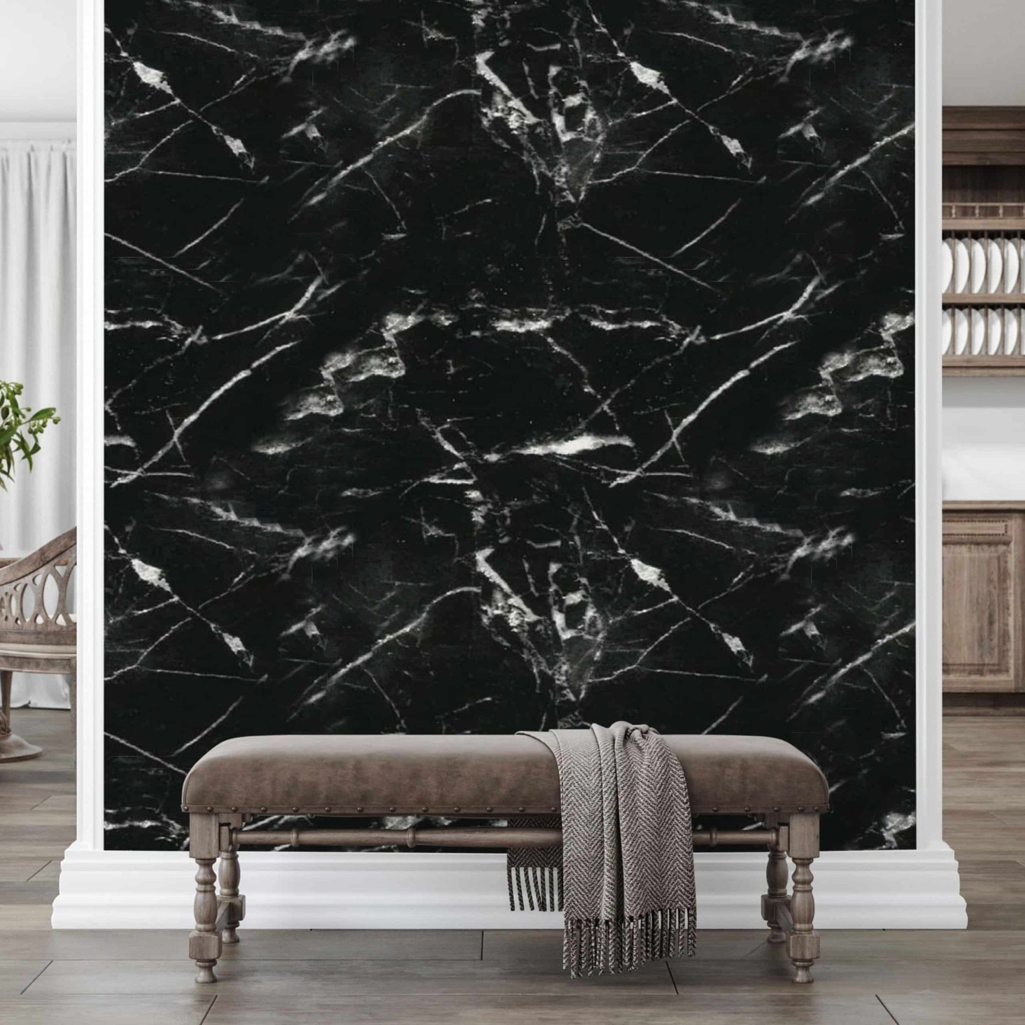 UV Marble panels Marble in Black|White