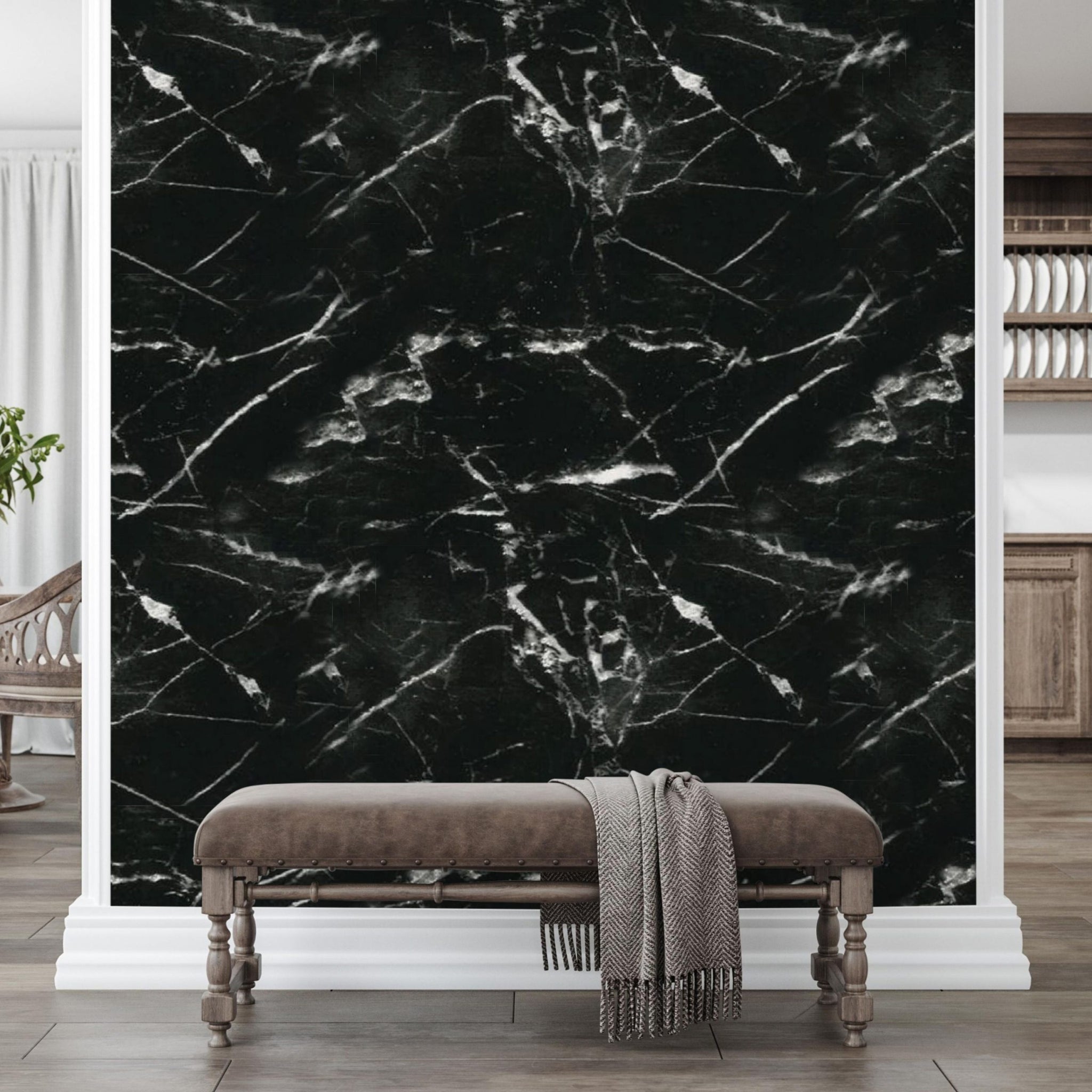 UV Marble panels Marble in Black|White