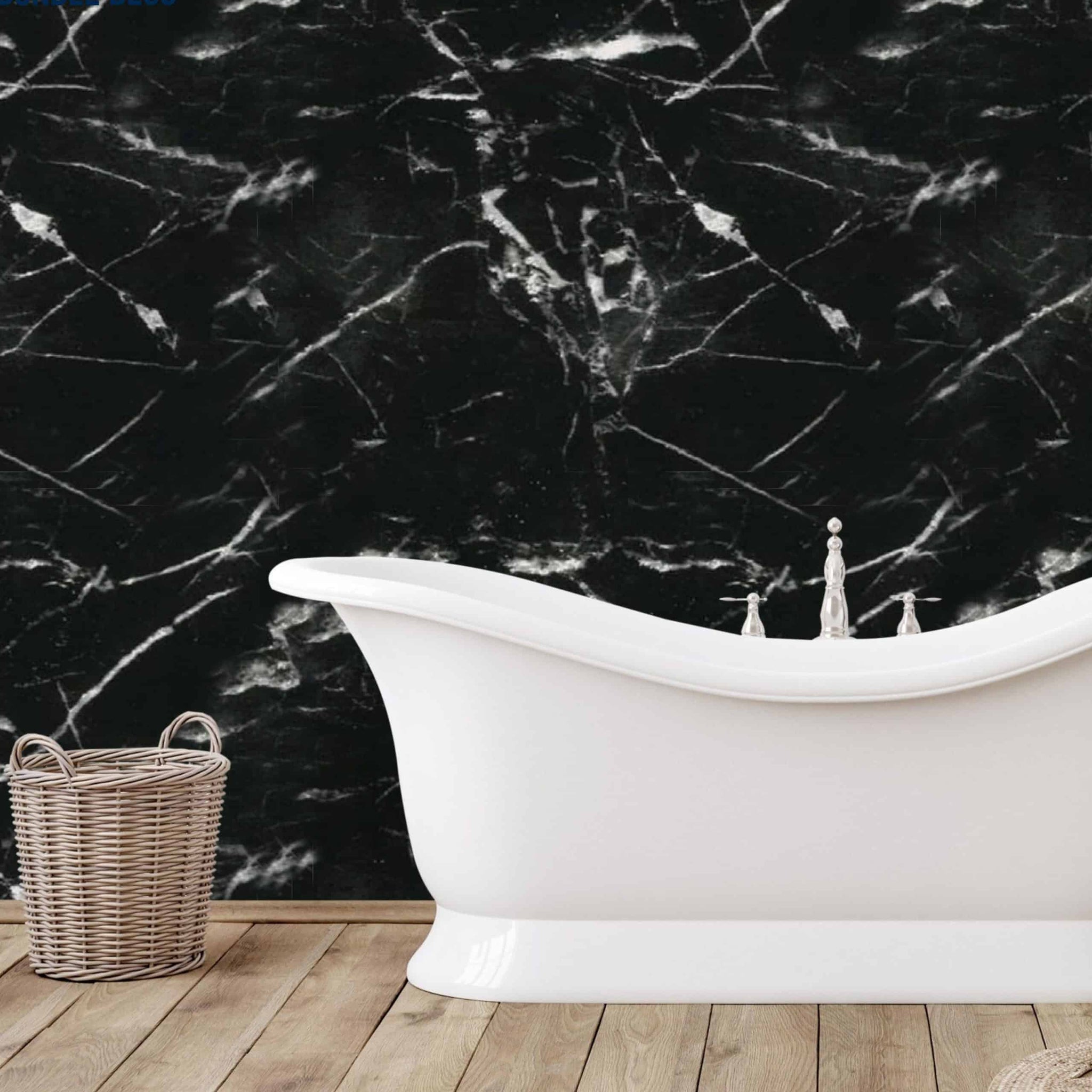UV Marble panels Marble in Black|White