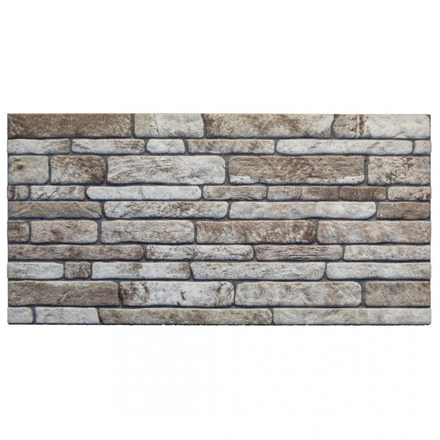 Outlet Light Brown Grey Brick Look Wall Paneling, Styrofoam Facing, Single Panel, Covers 5.4 sq ft