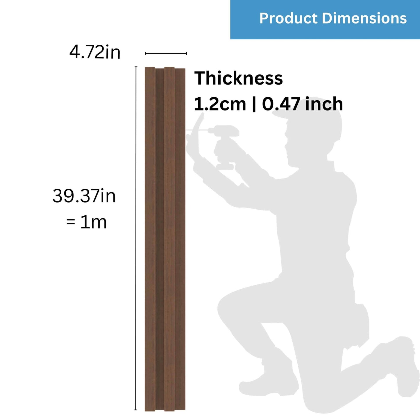 Fluted panels Wood in Brown