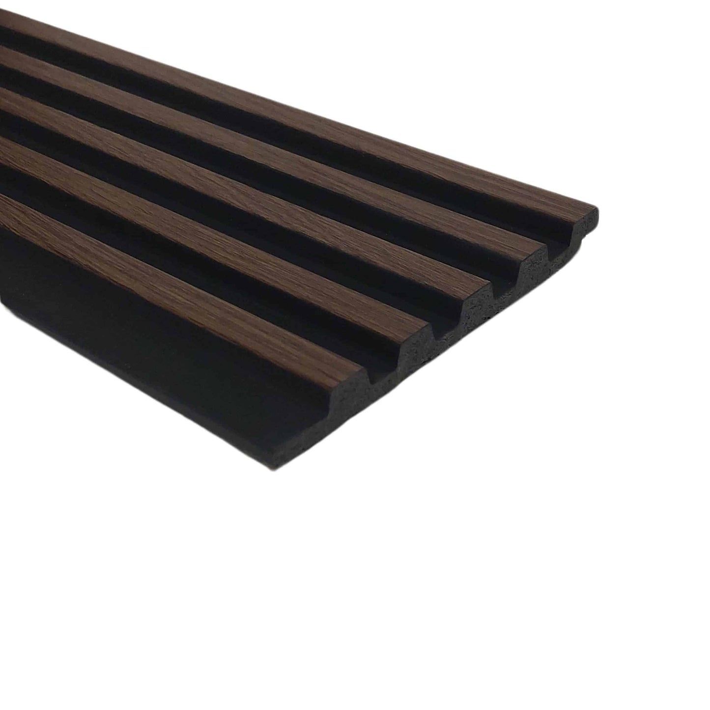 Fluted panels Wood in Brown|Black