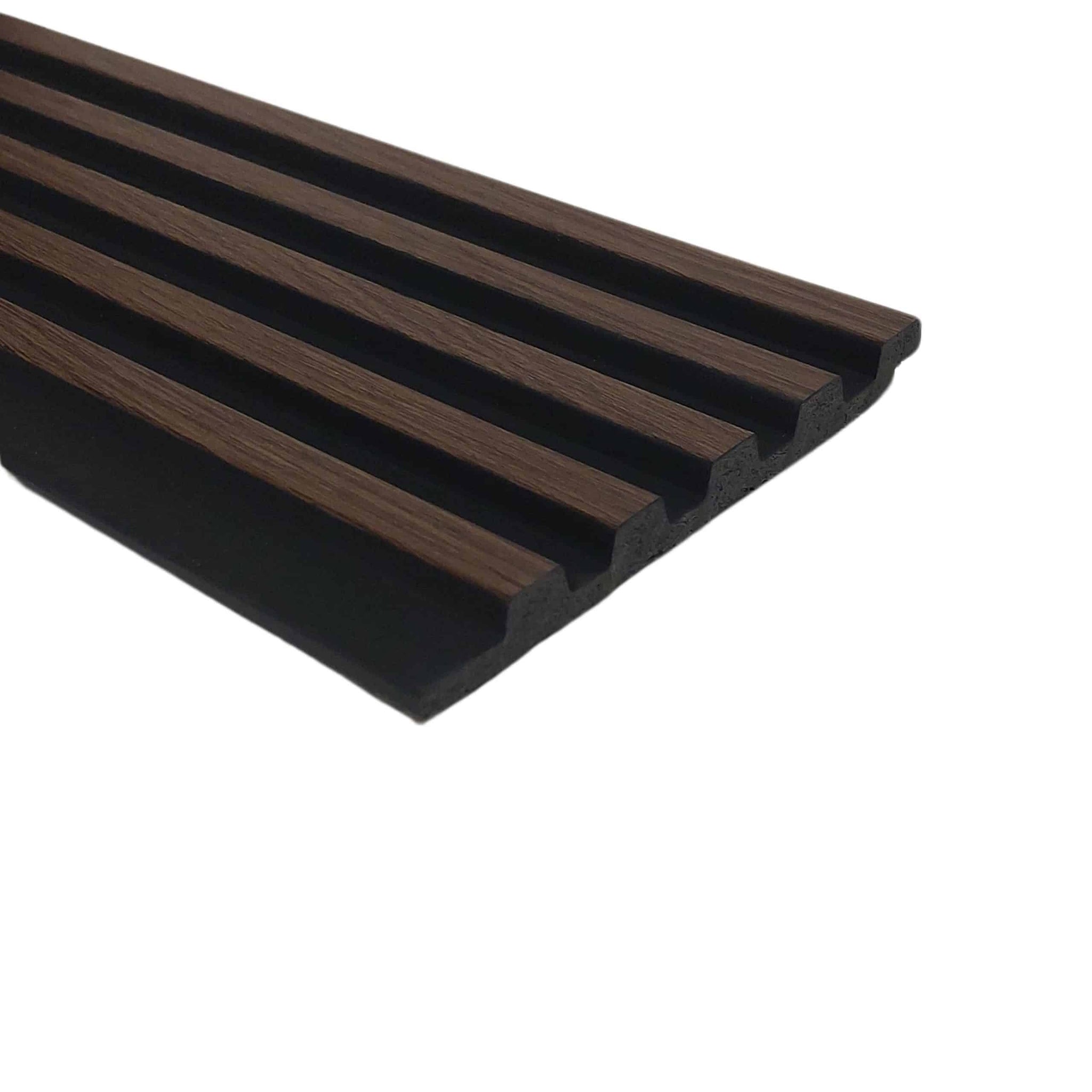 Fluted panels Wood in Brown|Black