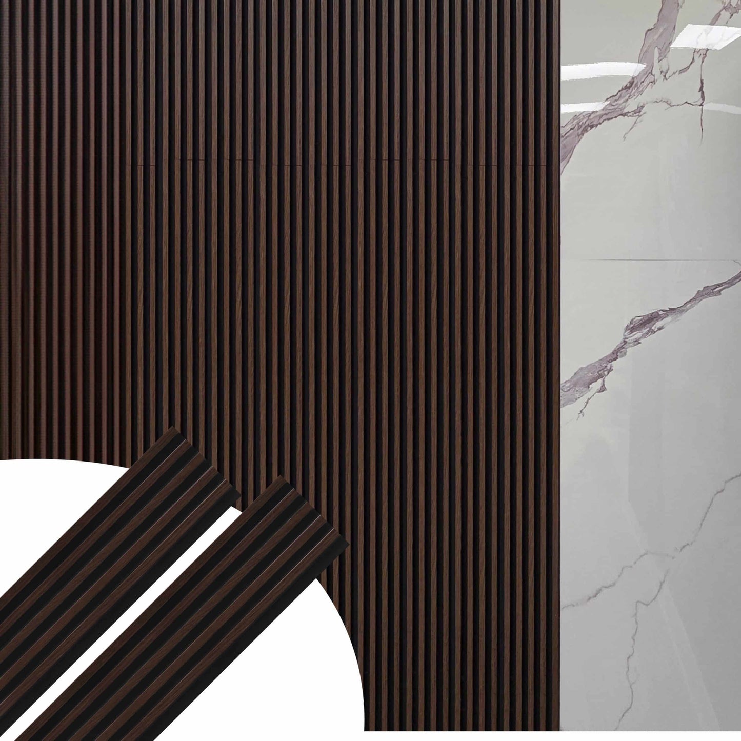 dark walnut fluted panel