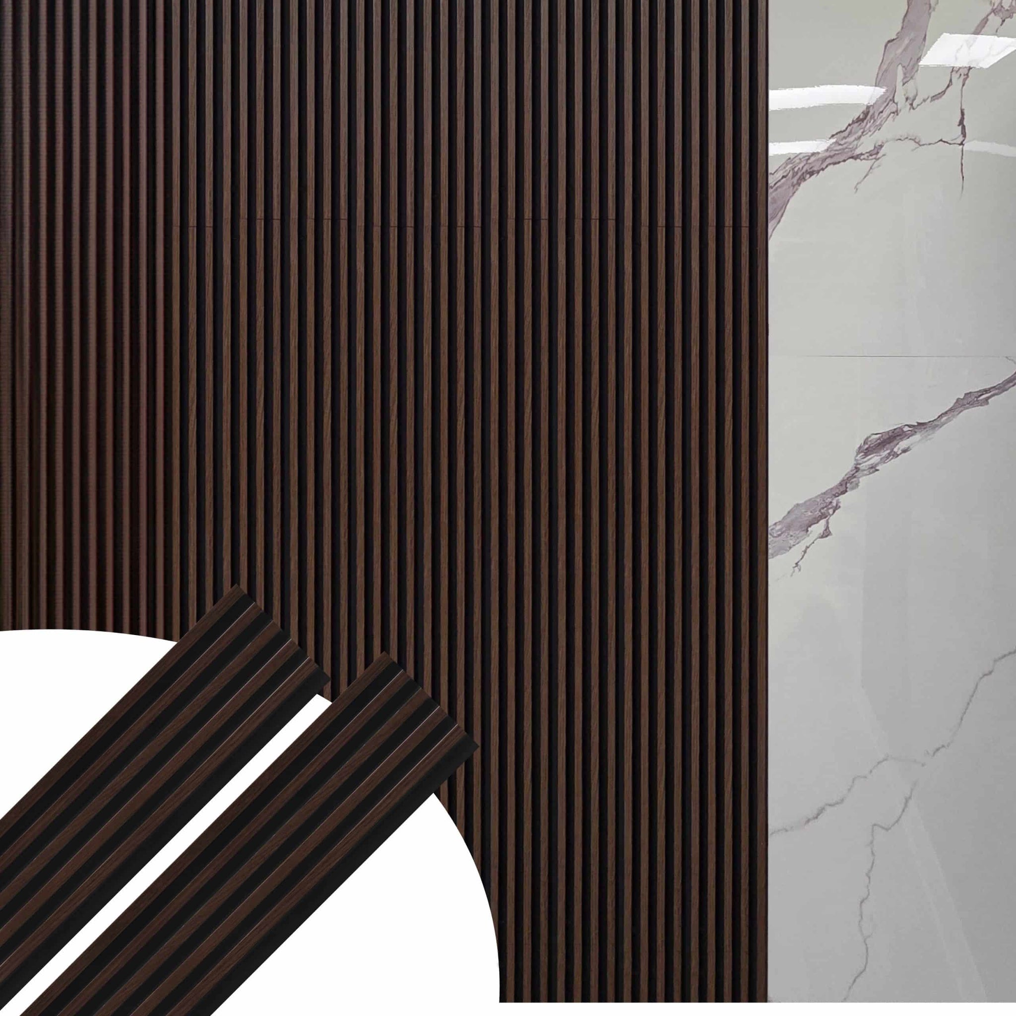 dark walnut fluted panel