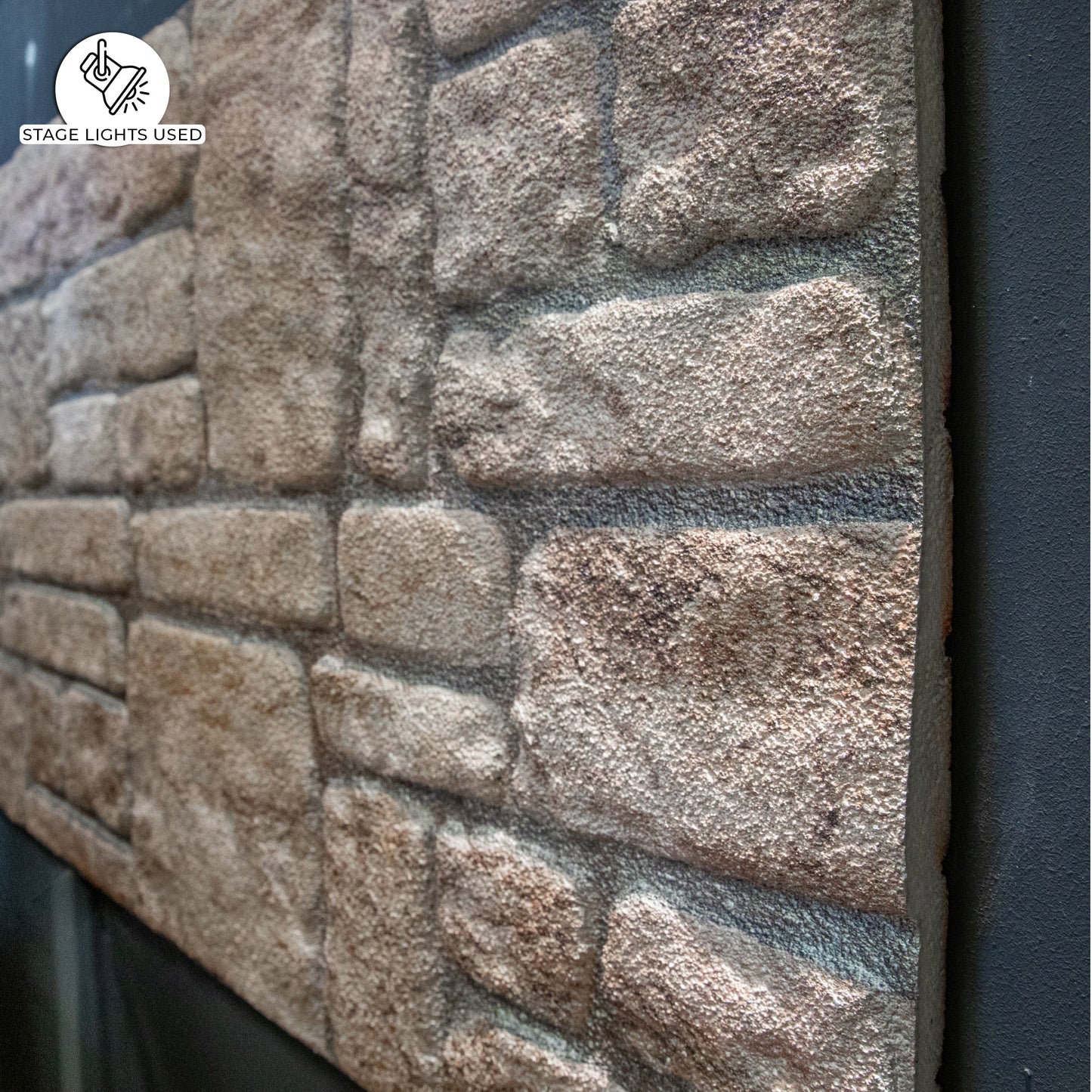 3D Wall Panels Brick Effect - Cladding, Beige Stone Look Wall Paneling, Styrofoam Facing for Living room, Kitchen, Bathroom, Balcony, Bedroom, Set of 10, Covers 53 sq ft