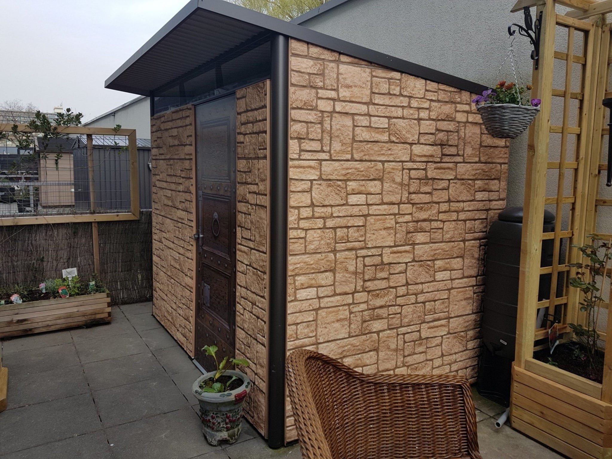 3D Wall Panels Brick Effect - Cladding, Beige Stone Look Wall Paneling, Styrofoam Facing for Living room, Kitchen, Bathroom, Balcony, Bedroom, Set of 10, Covers 53 sq ft