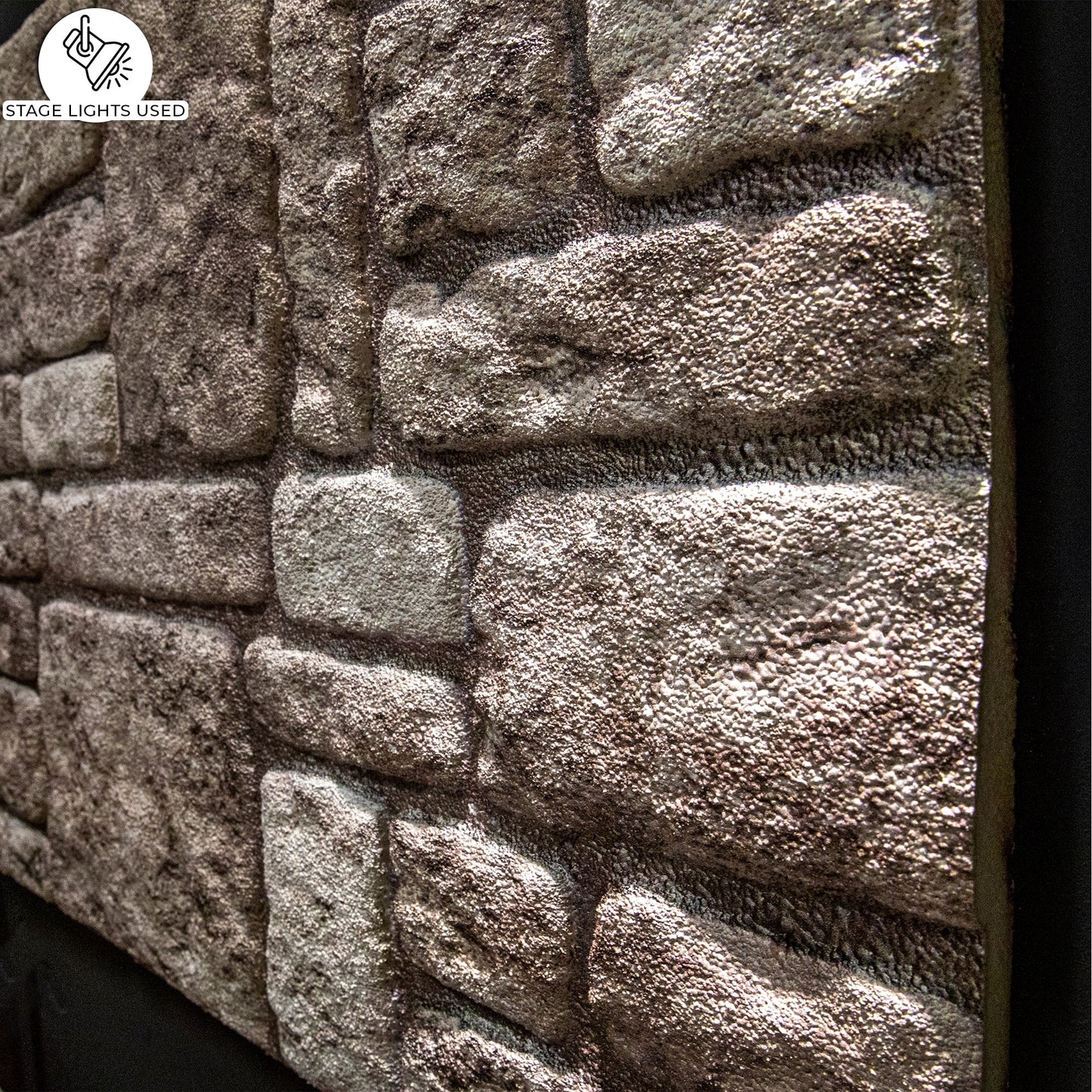 Outlet Grey Brick Look Wall Paneling, Styrofoam Facing, Single Panel, Covers 5.4 sq ft