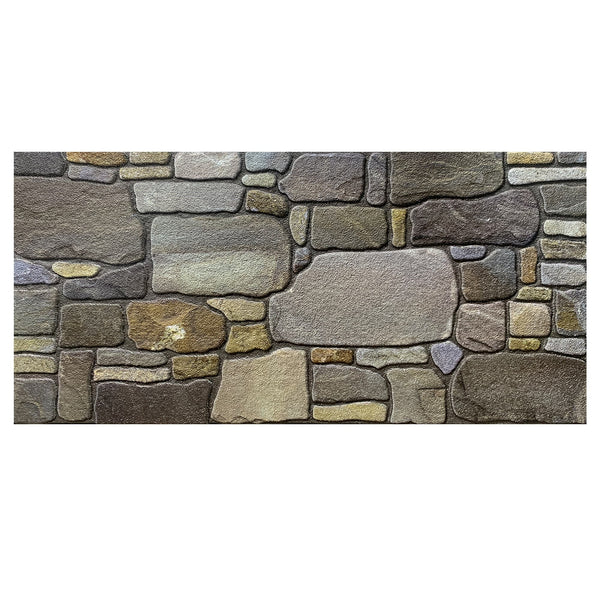 Outlet Grey Pewter Blonde Stone Look Wall Paneling, Styrofoam Facing, Single Panel, Covers 5.4 sq ft