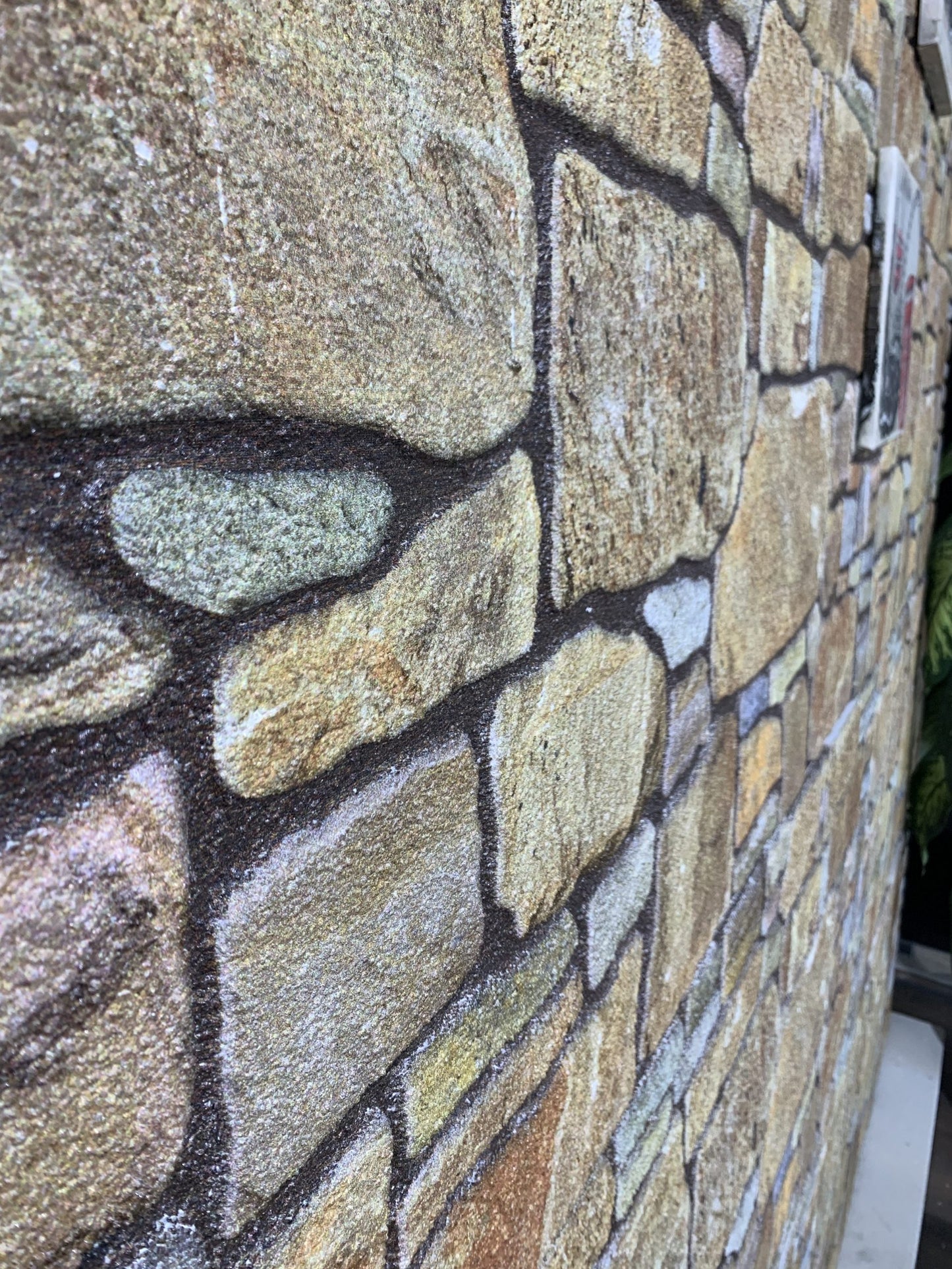 Outlet Gold Mauve Stone Look Wall Paneling, Styrofoam Facing, Single Panel, Covers 5.4 sq ft