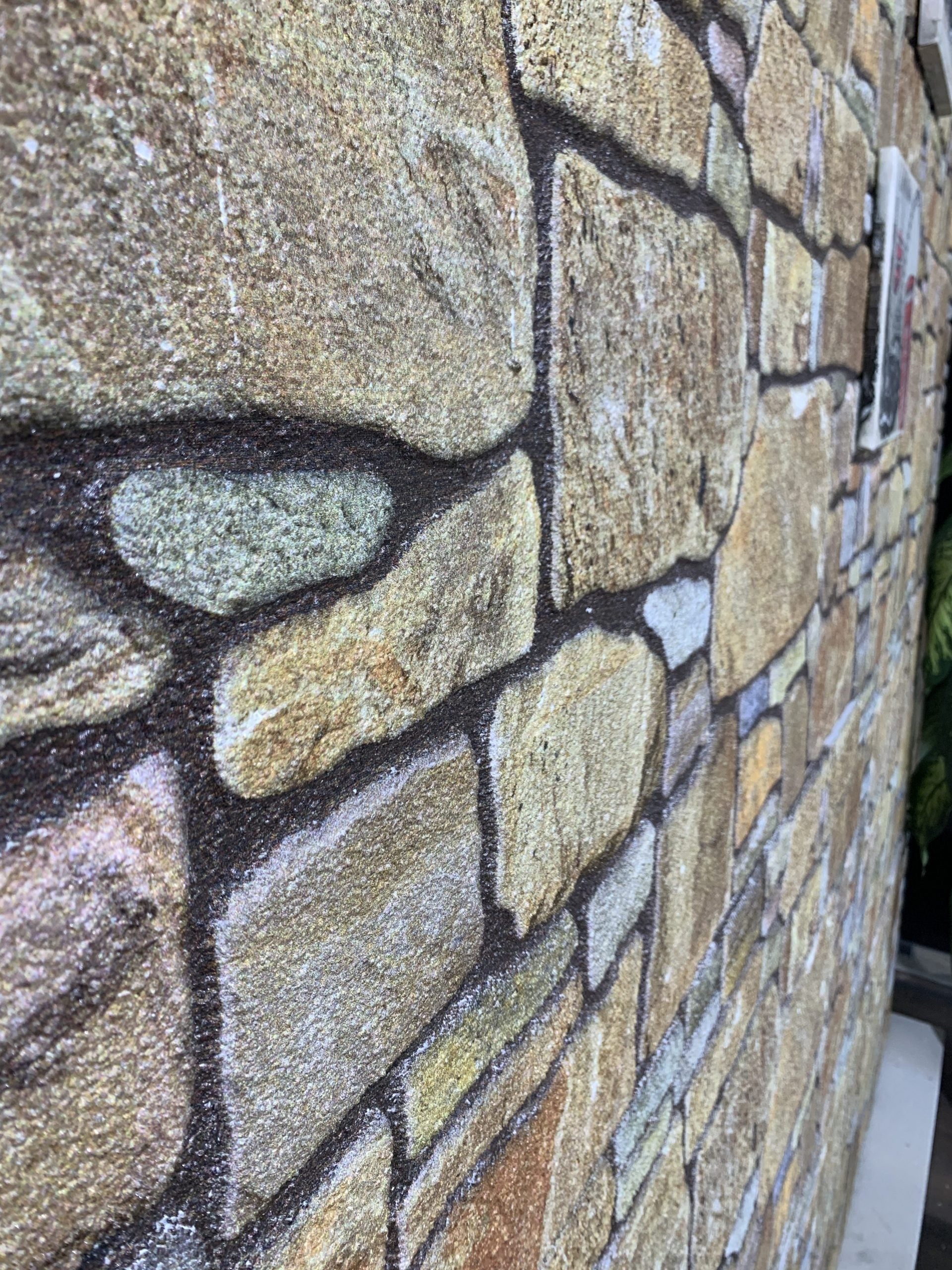 Outlet Gold Mauve Stone Look Wall Paneling, Styrofoam Facing, Single Panel, Covers 5.4 sq ft