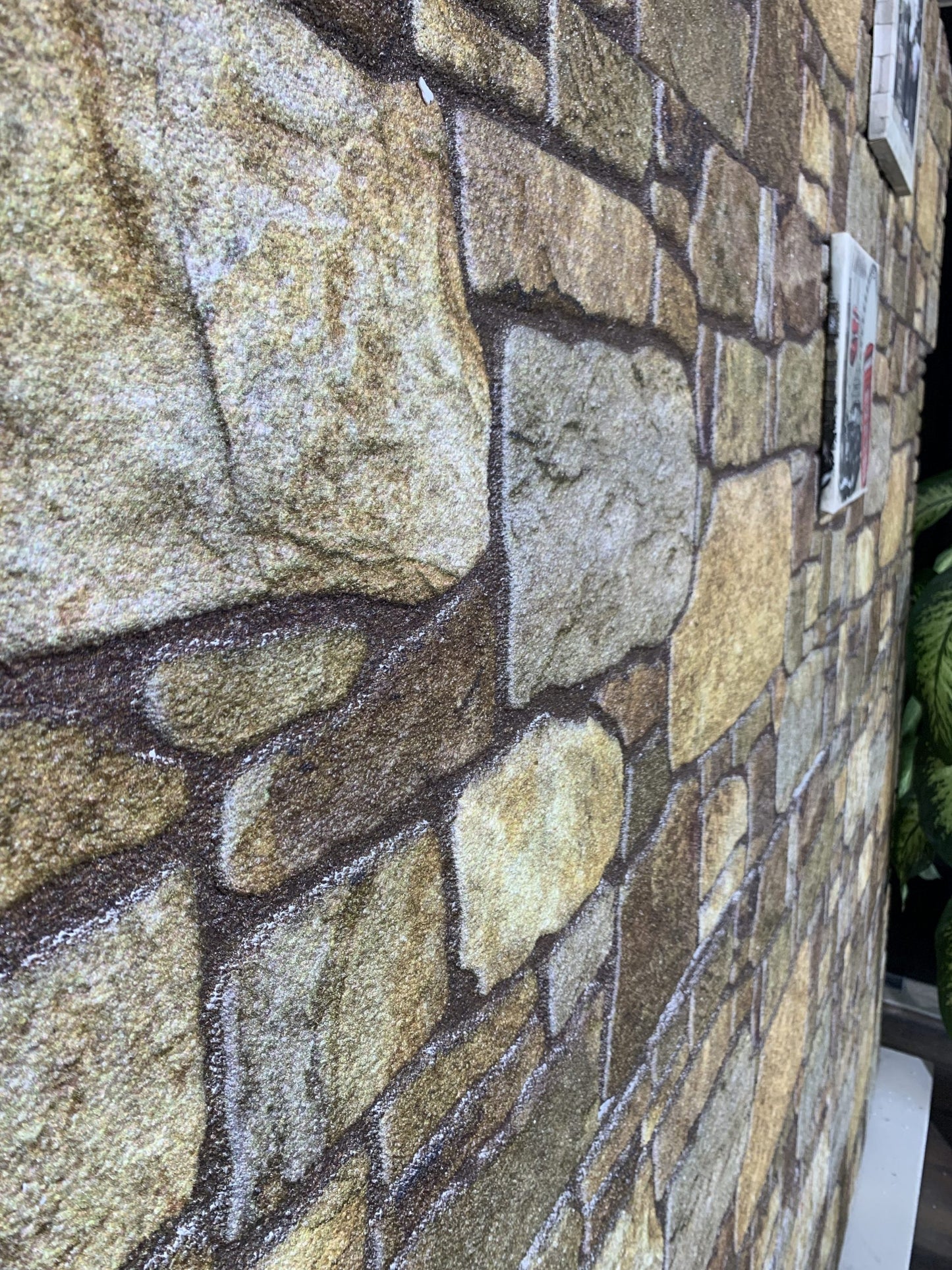 Outlet Gold Brown Stone Look Wall Paneling, Styrofoam Facing, Single Panel, Covers 5.4 sq ft