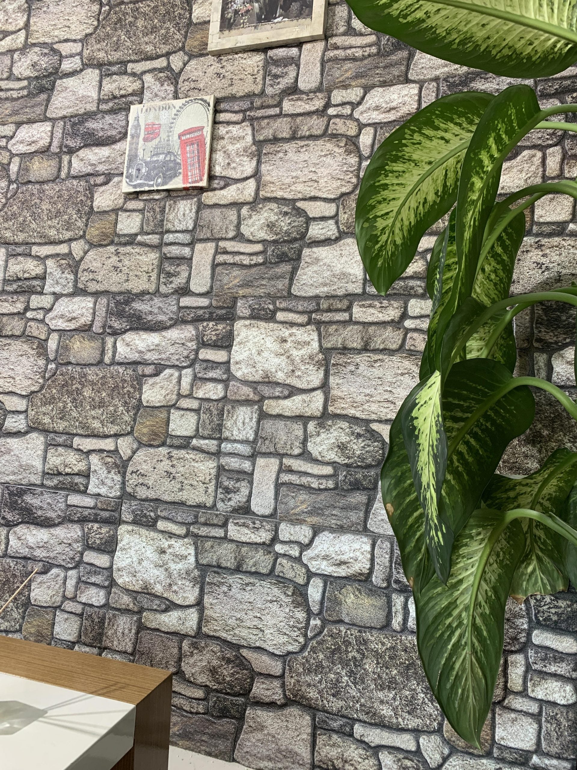 Dundee Deco 3D Wall Panels - Cladding, Taupe Grey Stone Look Wall Paneling, Styrofoam Facing for Interior and Exterior Applications, DIY, Set of 10, Covers 54 sq ft