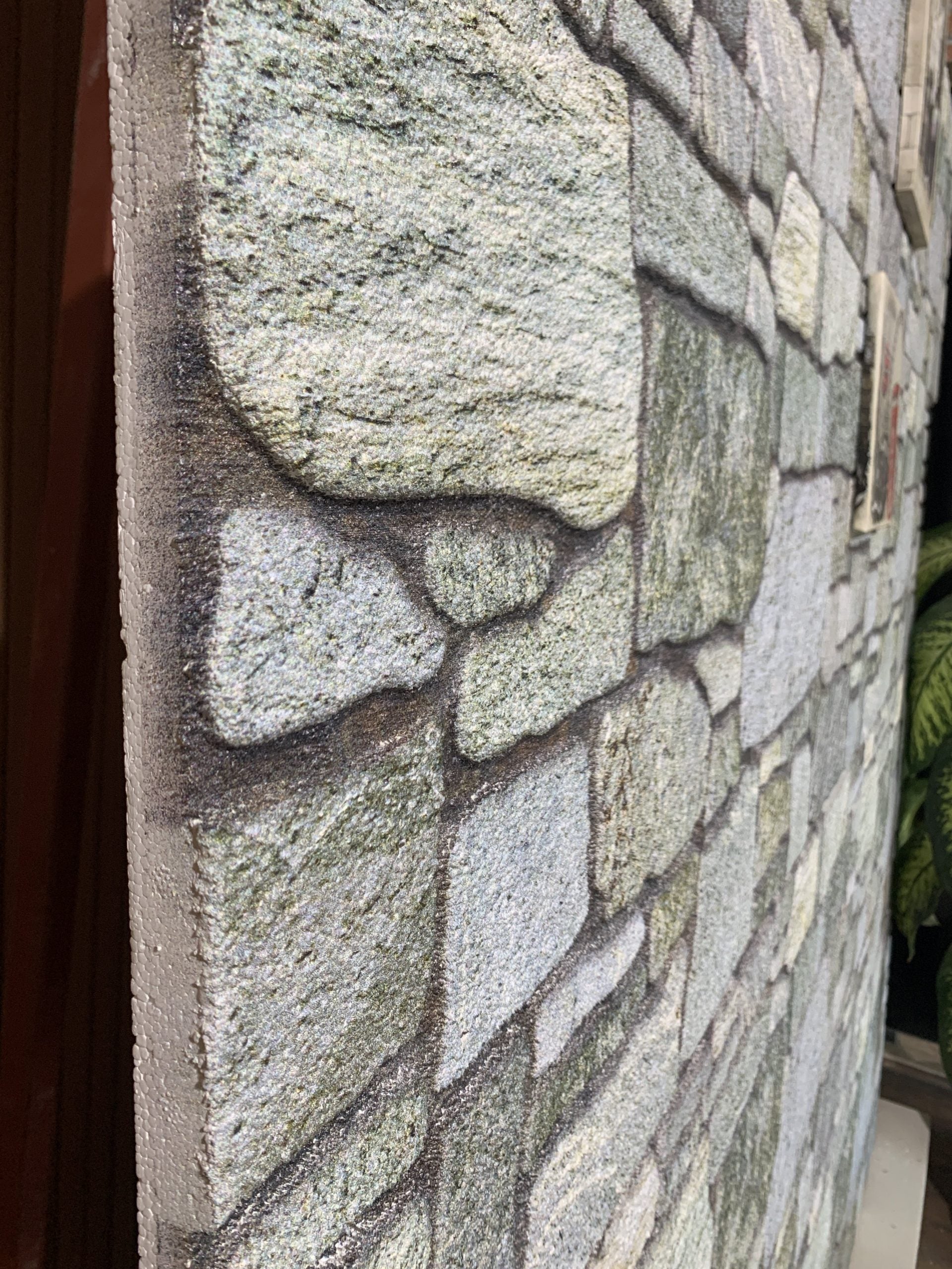 Dundee Deco 3D Wall Panels - Cladding, Pale Aquamarine Stone Look Wall Paneling, Styrofoam Facing for Interior and Exterior Applications, DIY, Set of 10, Covers 54 sq ft