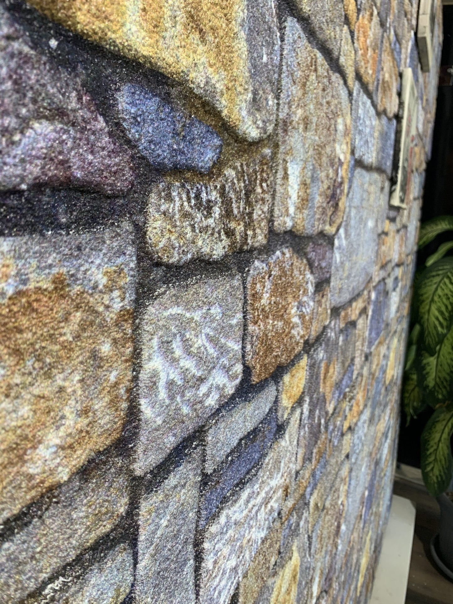 Outlet Periwinkle Ginger Stone Look Wall Paneling, Styrofoam Facing, Single Panel, Covers 5.4 sq ft