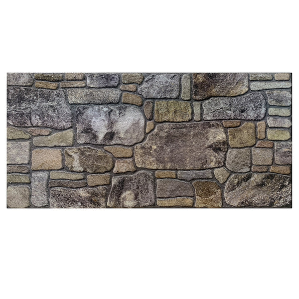 Outlet Lavender Grey Ecru Stone Look Wall Paneling, Styrofoam Facing, Single Panel, Covers 5.4 sq ft