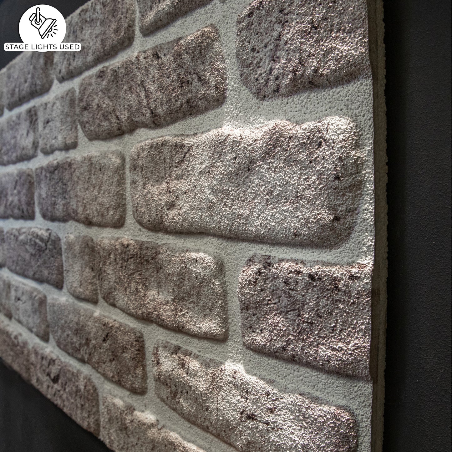 3D Wall Panels Brick Effect - Cladding, White Grey Stone Look Wall Paneling, Styrofoam Facing for Living room, Kitchen, Bathroom, Balcony, Bedroom, Set of 10, Covers 53 sq ft