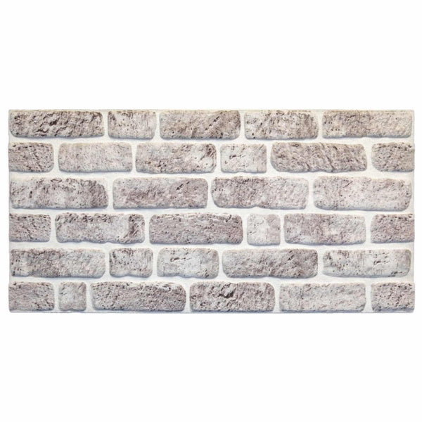 Outlet White Grey Brick Look Wall Paneling, Styrofoam Facing, Single Panel, Covers 5.4 sq ft