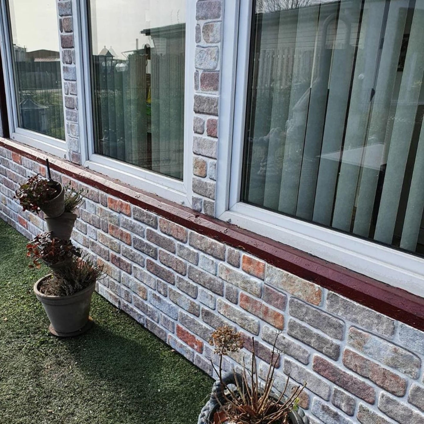 3D Wall Panels Brick Effect - Cladding, Brown Beige Stone Look Wall Paneling, Styrofoam Facing for Living room, Kitchen, Bathroom, Balcony, Bedroom, Set of 10, Covers 53 sq ft