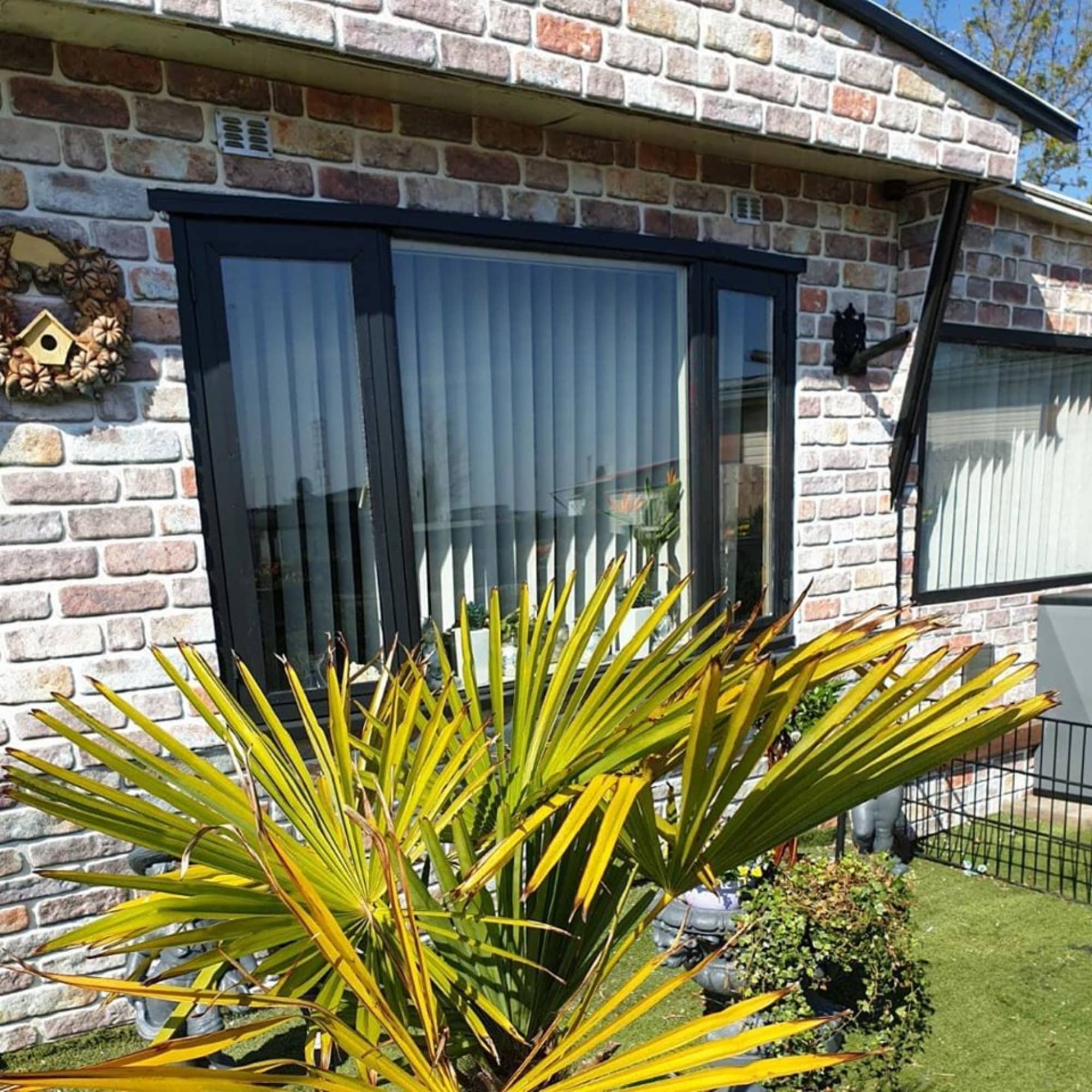 Outlet Brown Beige Brick Look Wall Paneling, Styrofoam Facing, Single Panel, Covers 5.4 sq ft